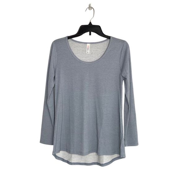 LuLaRoe Lynnae Blue Polka Dot Top XS‎ - Picture 1 of 4
